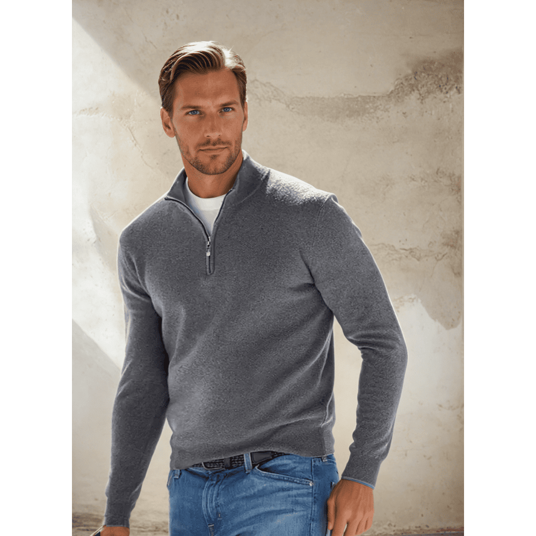 OLIVER | LÄSSIGER PULLOVER MIT REISSVERSCHLUSS