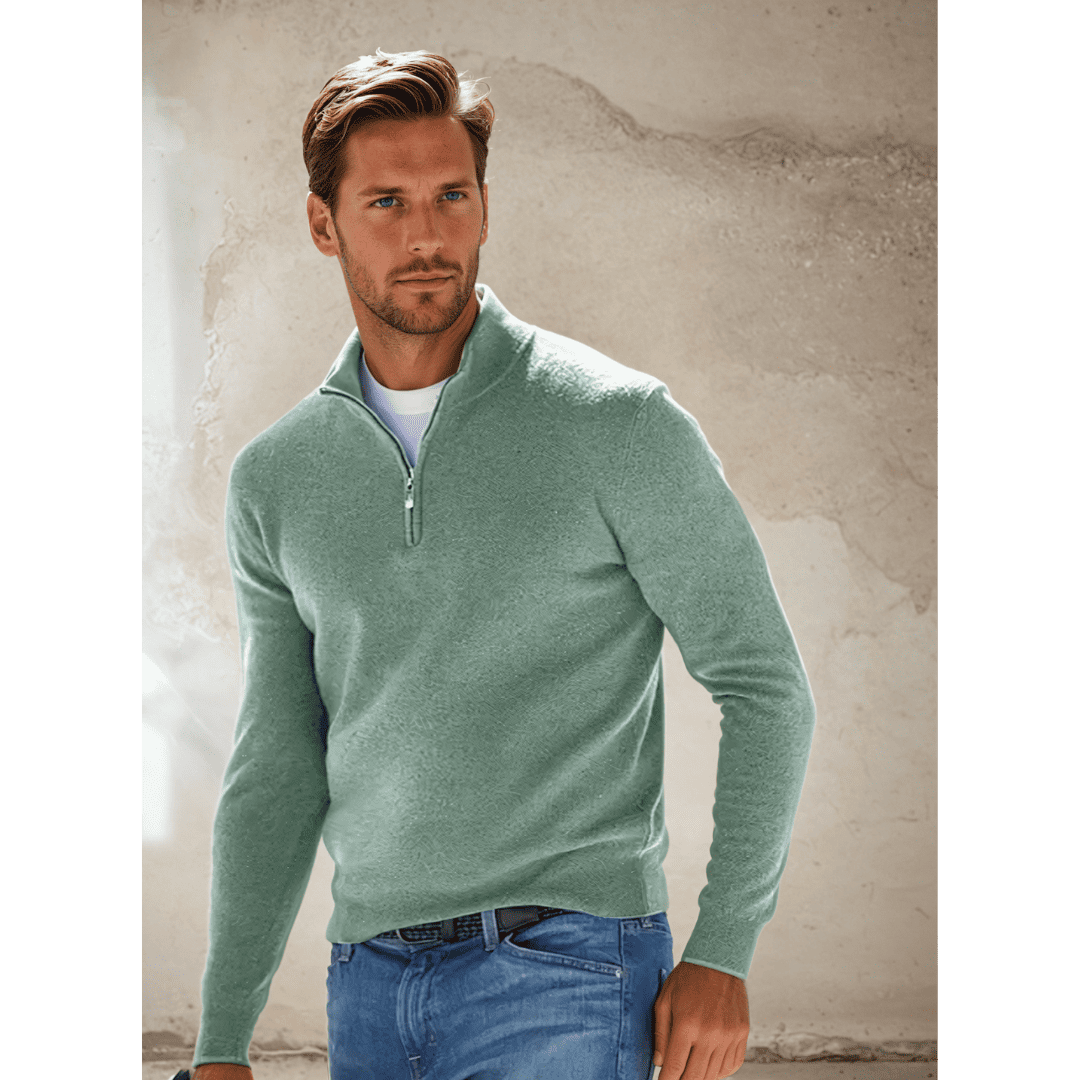 OLIVER | LÄSSIGER PULLOVER MIT REISSVERSCHLUSS